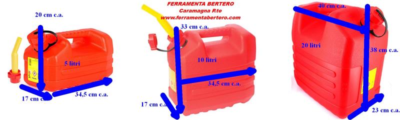 Tanica Benzina in Metallo 20 Litri FERVI Omologata Diesel con Beccuccio 0189/20C