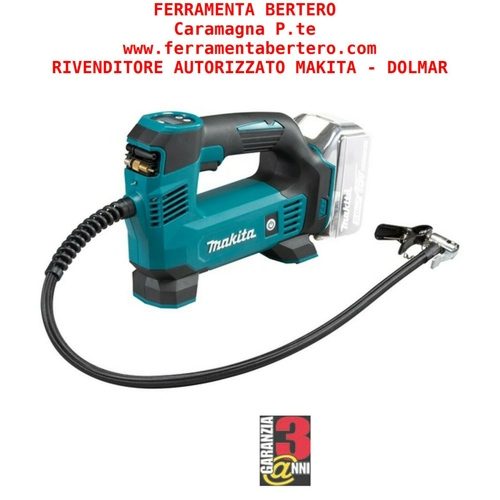 Compressore Aria Portatile 150 PSI Per Batterie Makita 18V, Gonfiatore Auto Con Manometro Digitale E Luci LED